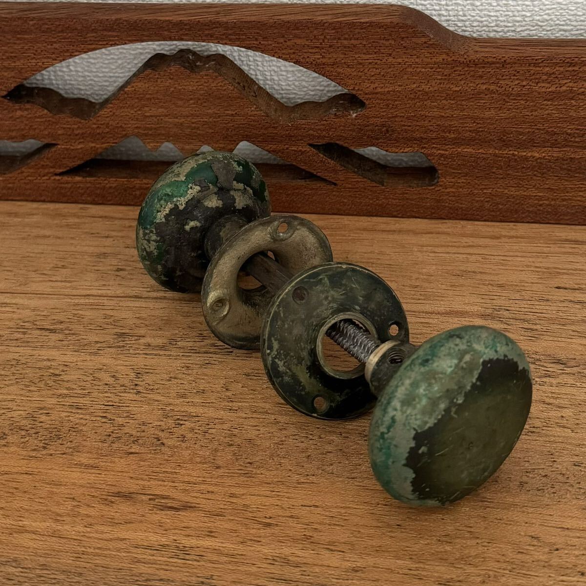  Showa Retro car Be . door knob cover old Japanese-style house DIY Vintage antique made of metal ... sphere handle that time thing Shabby Chic vintage