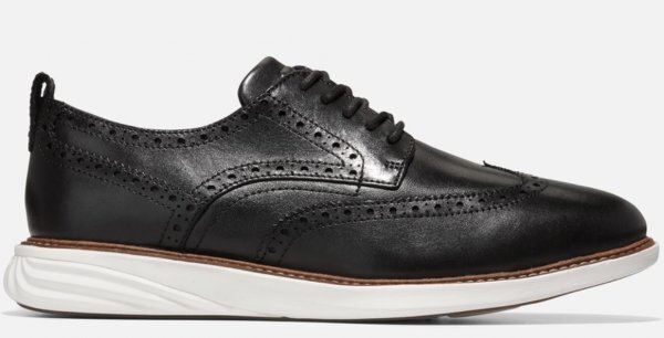 Cole Haan 25cm ビジネス スニーカー ウィングチップ オックスフォード ブラック レザー スリッポン レザー 革 ドライバー XXX264
