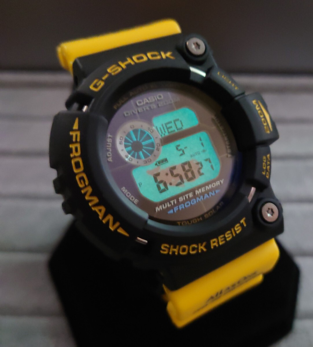 CASIO カシオG-SHOCKフロッグマン FROGMANタフソーラーイルクジ 腕時計GW-204K 国際イルカクジラ会議　本体のみ_画像2