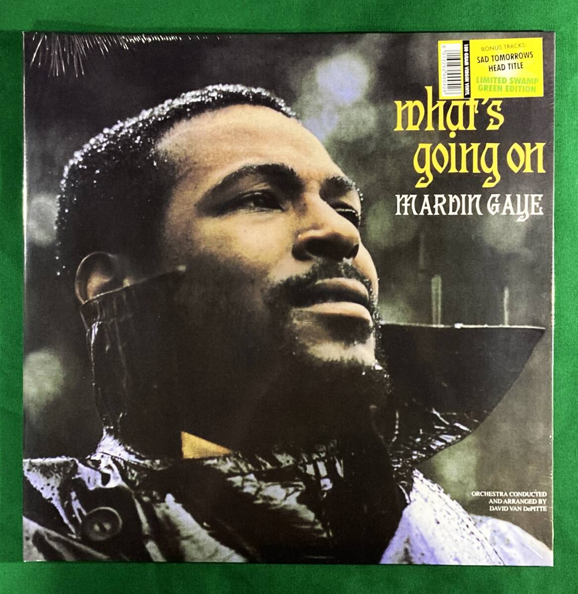 未開封　入手難　グリーンカラー盤　マーヴィン・ゲイ　What's Going On Marvin Gaye　永遠の名作　希少品　美品　1LP　他_現物画像