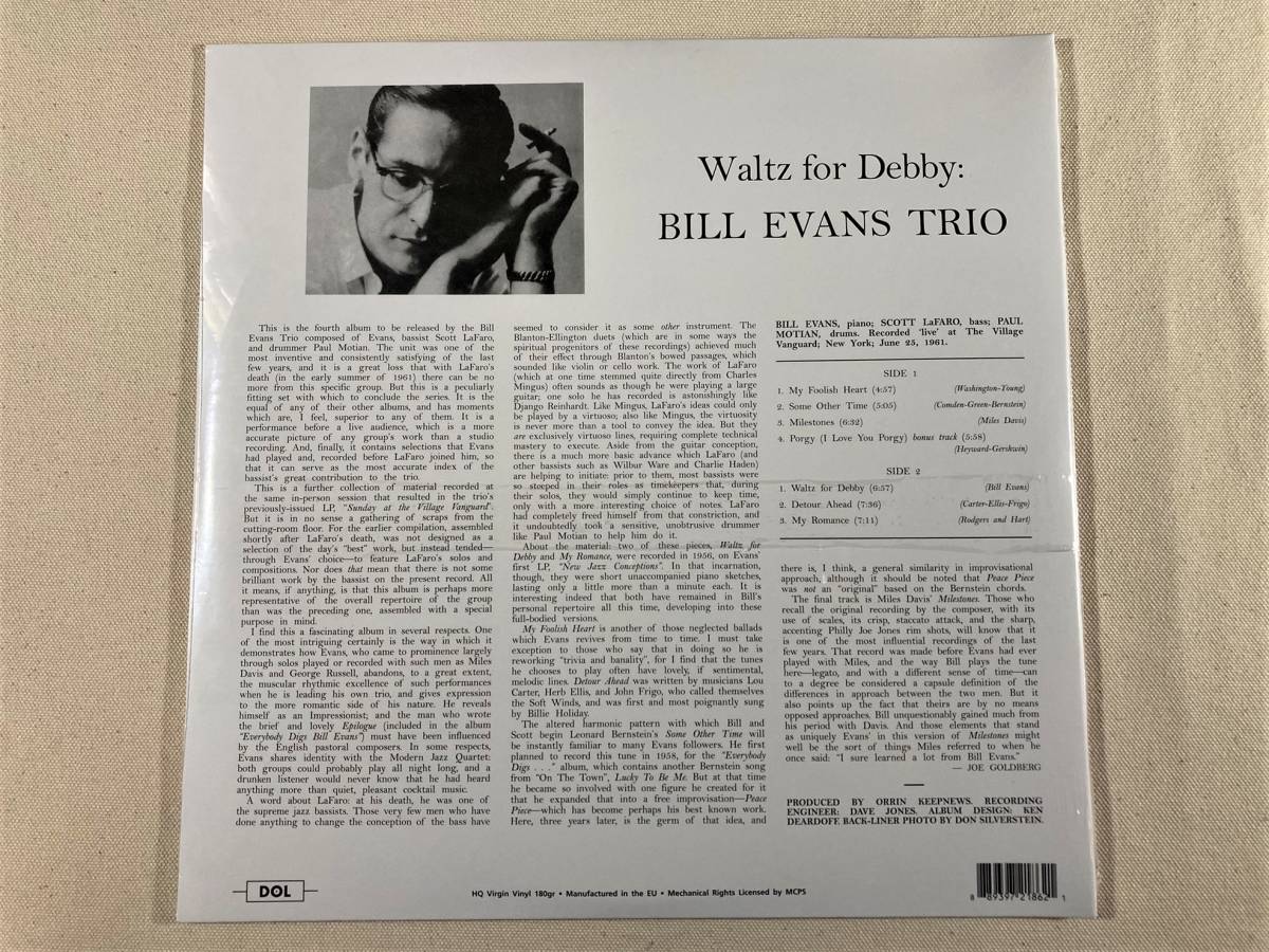 未開封 豪華見開きジャケ ビル・エヴァンス ワルツ・フォー・デビー Bill Evans Waltz For Debby UK盤 1LPの画像2