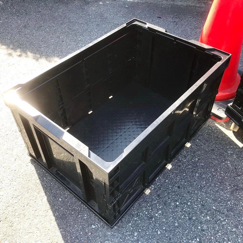  spring Kiyoshi.f559 distribution material angle Carry ( squirrel CB-75 1 pcs ) attaching folding container ( sun ko- black 75B capacity 76L 5 point )# transportation storage adjustment * total 6 point set 