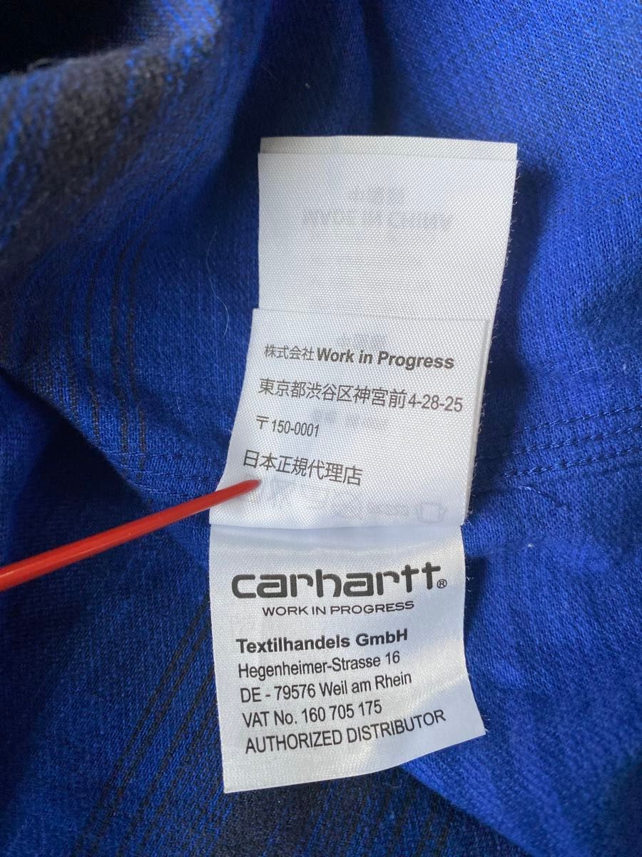 carhartt WIP カーハート　 チェック　ネルシャツ　ブルー　M  長袖 シャツ ボタンダウン