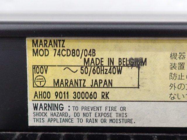 Marantz CDプレーヤー CD-80 リモコン付 マランツ ▽ 6E3A2-1の画像5