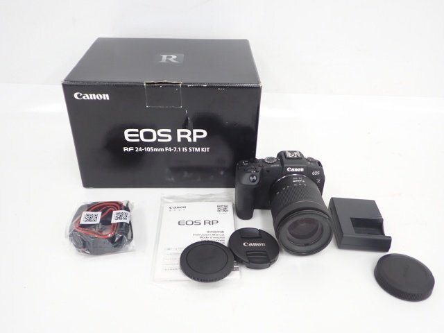 【美品】Canon ミラーレス一眼カメラ EOS RP RF 24-105mm F4-7.1 IS STM レンズキット キャノン 元箱付 △ 6E1E8-1の画像1