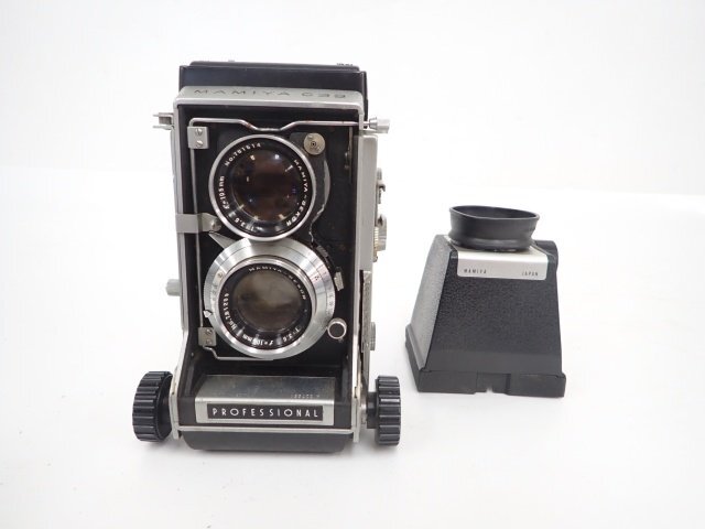 Mamiya C33 PROFESSIONAL レンズ交換式6×6判ニ眼レフカメラ MAMIYA-SEKOR F3.5 105mm/マミヤ CdS ポロファインダー付 △ 6E400-5の画像1