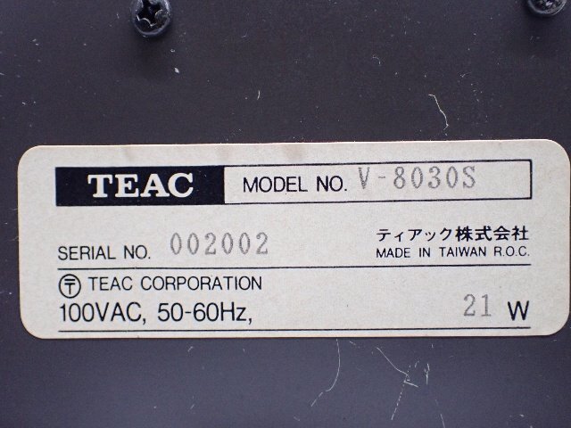 [ record repeated possible ]TEAC Teac 3 head single cassette V-8030S ∩ 6E1FA-3