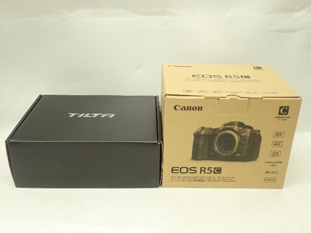 【未使用品】Canon キヤノン EOS R5 C ミラーレス一眼8Kデジタルシネマカメラ + TILTA ハーフケージ/ゼノトップハンドル付 ¶ 6DA21-1_画像1