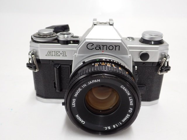 CANON AE-1 + FD 50mm F1.8 S.C. キヤノン フィルム一眼レフカメラ レンズ付 ∬ 6E35D-32_画像3