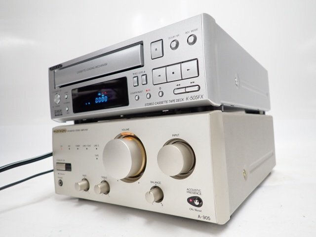 ONKYO A-905 + K-505FX Onkyo основной предусилитель + кассетная дека запись возможность воспроизведения рабочий товар % 6E35D-17