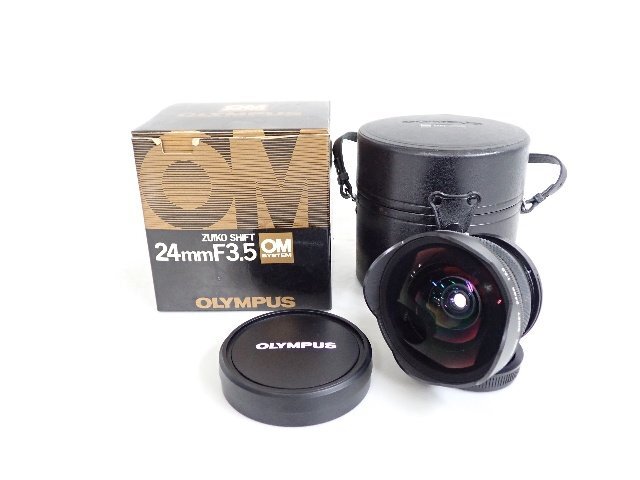 OLYMPUS オリンパス OM-SYSTEM ZUIKO SHIFT 24mm F3.5 超広角シフトレンズ ケース/元箱付 ∴ 6E463-17_画像1