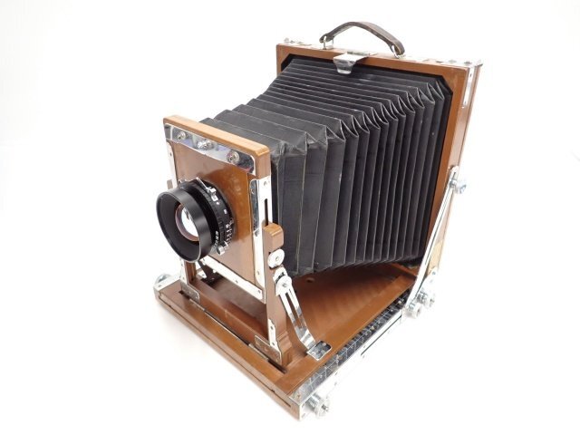 NAGAOKA 長岡製作所 木製 4x5 大判カメラ + FUJIFILM CM FUJINON・W 180mm F5.6 フジノンレンズ付 動作可 ∬ 6D7A0-14_画像2