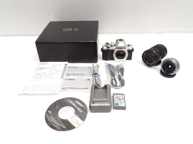 OLYMPUS Olympus беззеркальный однообъективный камера E-M10II двойной zoom комплект 14-42mm F3.5-5.6/40-150mm F4-5.6 оригинальная коробка / с зарядным устройством ∩ 6E104-1