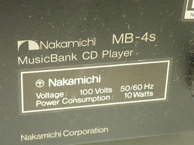 Nakamichi ナカミチ CDプレーヤー/7CDチェンジャー Music Bank System MB-4s ¶ 6E519-6_画像5