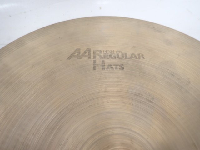 SABIAN AA REGULAR Hats 14/36cm ハイハットシンバルTOP&BOTTOMセット セイビアン レギュラーハット ドラム 打楽器 △ 6E539-4_画像4