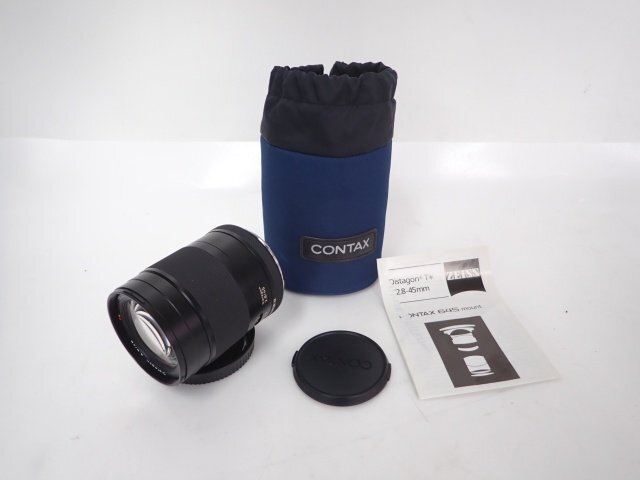 CONTAX 645 Carl Ziess Distagon F2.8 45mm 中判用 単焦点広角レンズ カールツァイス ディスタゴン レンズポーチ/説明書付き △ 6E493-2_画像1