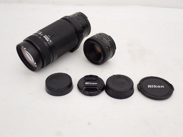 NIKON Nikon single burnt point lens AF NIKKOR 50mm F1.8D + AF NIKKOR 75-300mm F4.5-5.6 set - 6E7AD-2