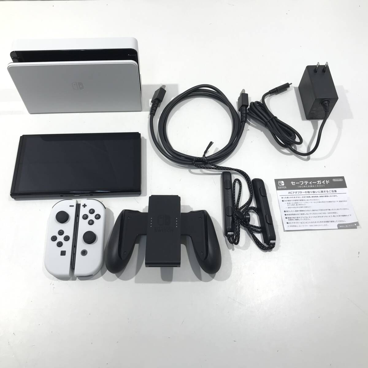 1 jpy start used store seal less Nintendo Switch have machine EL model white ⑤