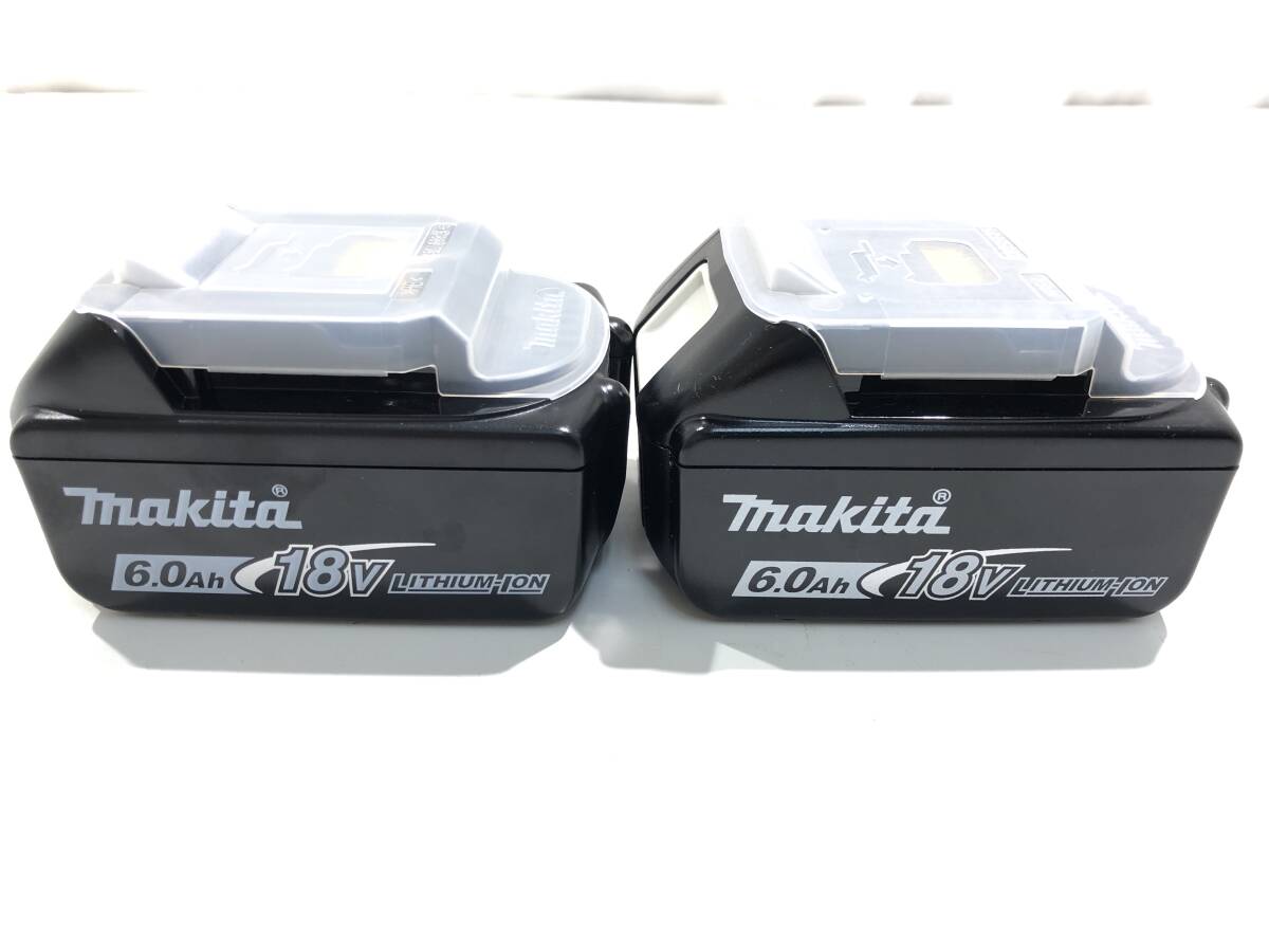  未使用品 makita マキタ 18v 6.0Ah BL1860B リチウムイオンバッテリー 2個セット 雪印 電動工具 ①_画像2