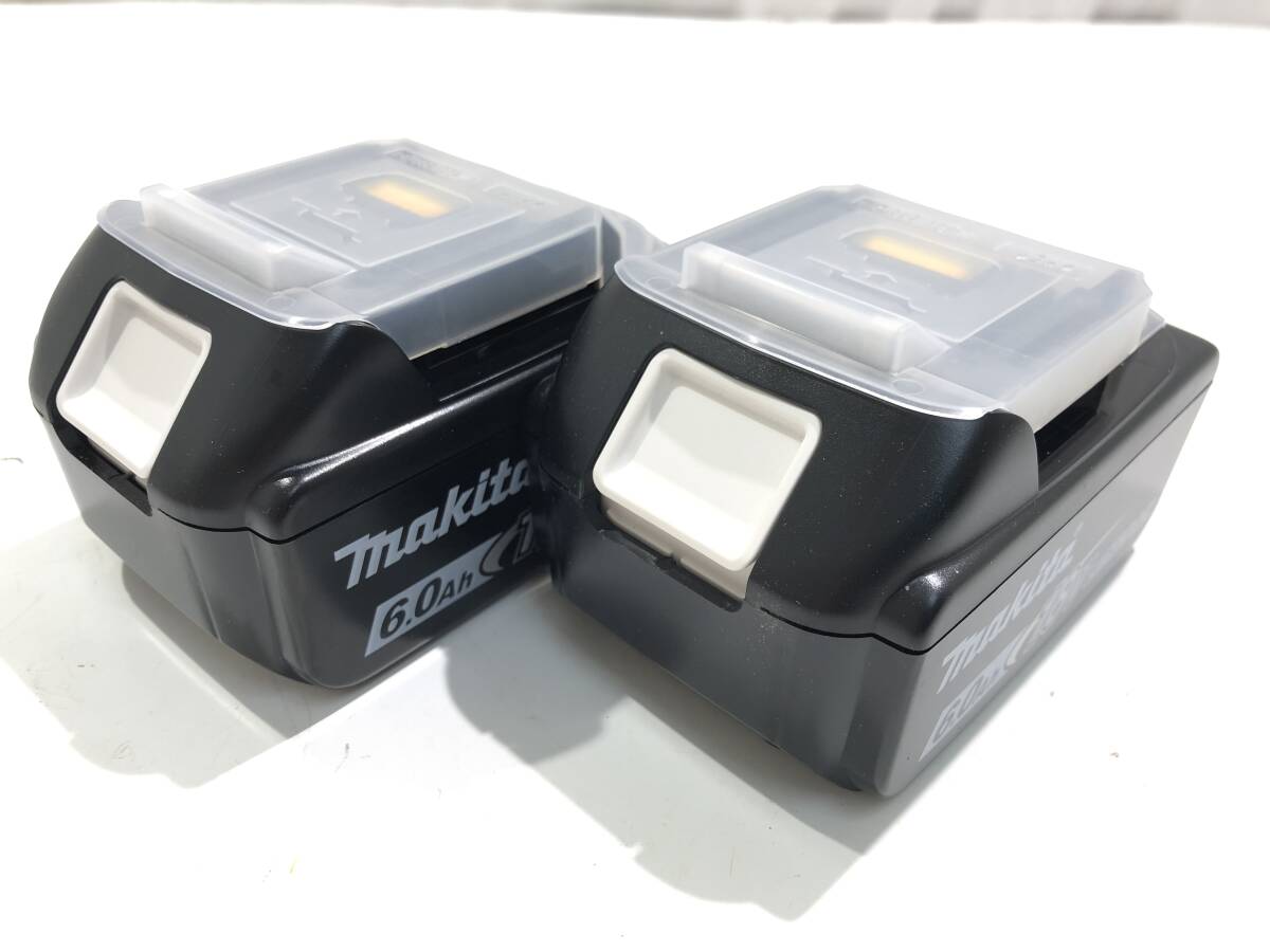 未使用品 makita マキタ 18v 6.0Ah BL1860B リチウムイオンバッテリー 2個セット 雪印 電動工具 ②_画像1