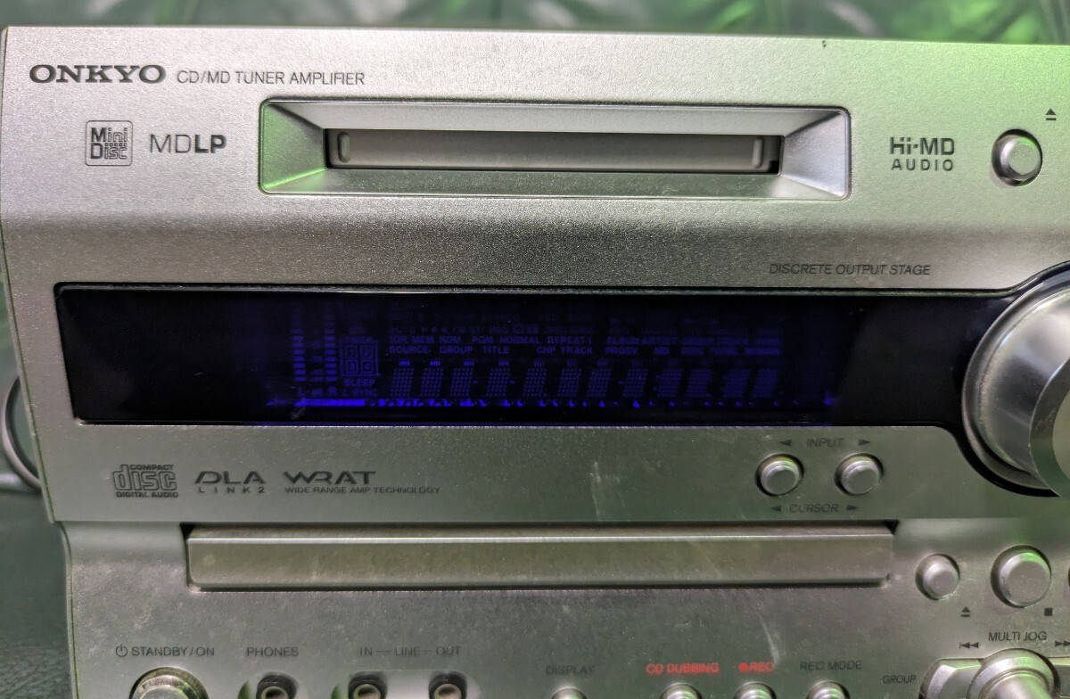 ONKYO オンキョー FR-N9X CD MD チューナーアンプ　ミニコンポ ジャンク品 送料込み_画像3