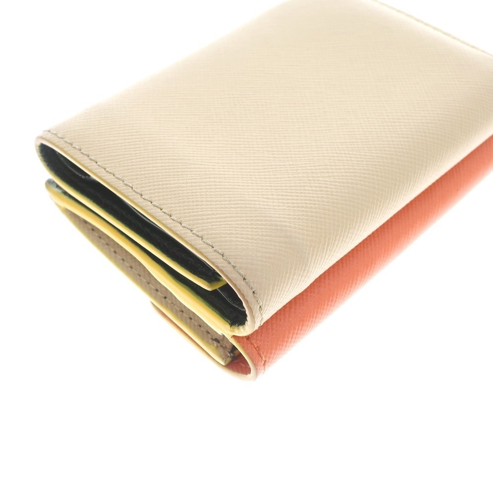 【中古】マルニ MARNI レザー コインポケット付き 三つ折り財布 マルチカラー_画像9
