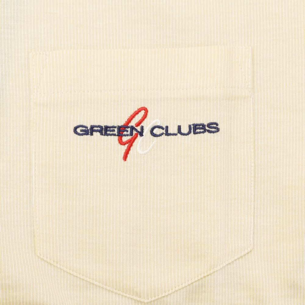 【未使用】グリーンクラブス greenclubs コットン 半袖ポロシャツ ライトオレンジxホワイト【サイズ4】_画像5