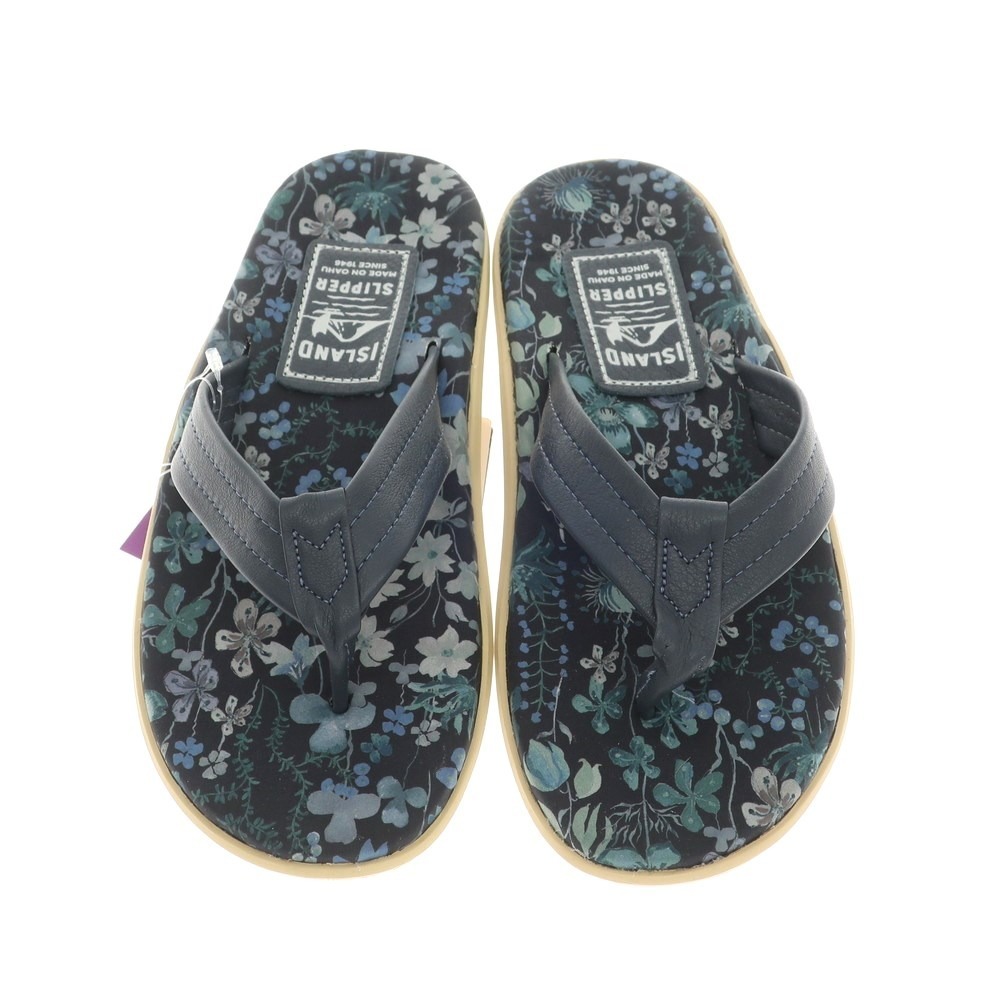 【未使用】アイランドスリッパ ISLAND SLIPPER リバティ柄 トングサンダル ネイビー【サイズ8】_画像2