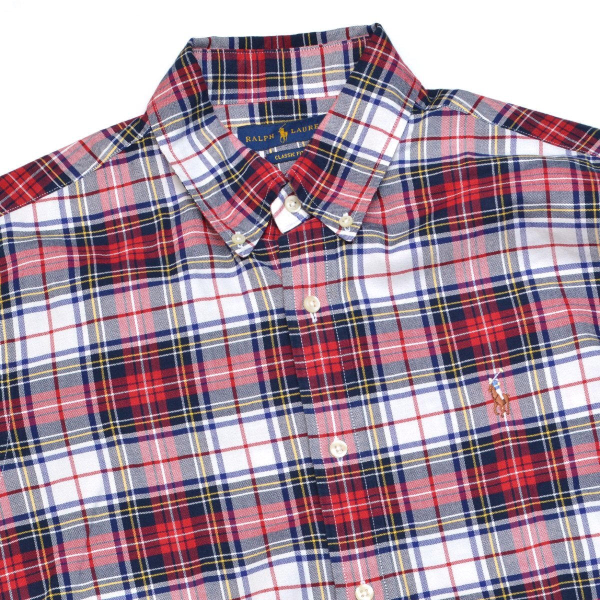 RALPH LAUREN ラルフローレン ボタンダウンシャツ BDシャツ CLASSIC FIT オックスフォード カラーポニー刺繍 長袖 Mサイズ メンズ M878725_画像3