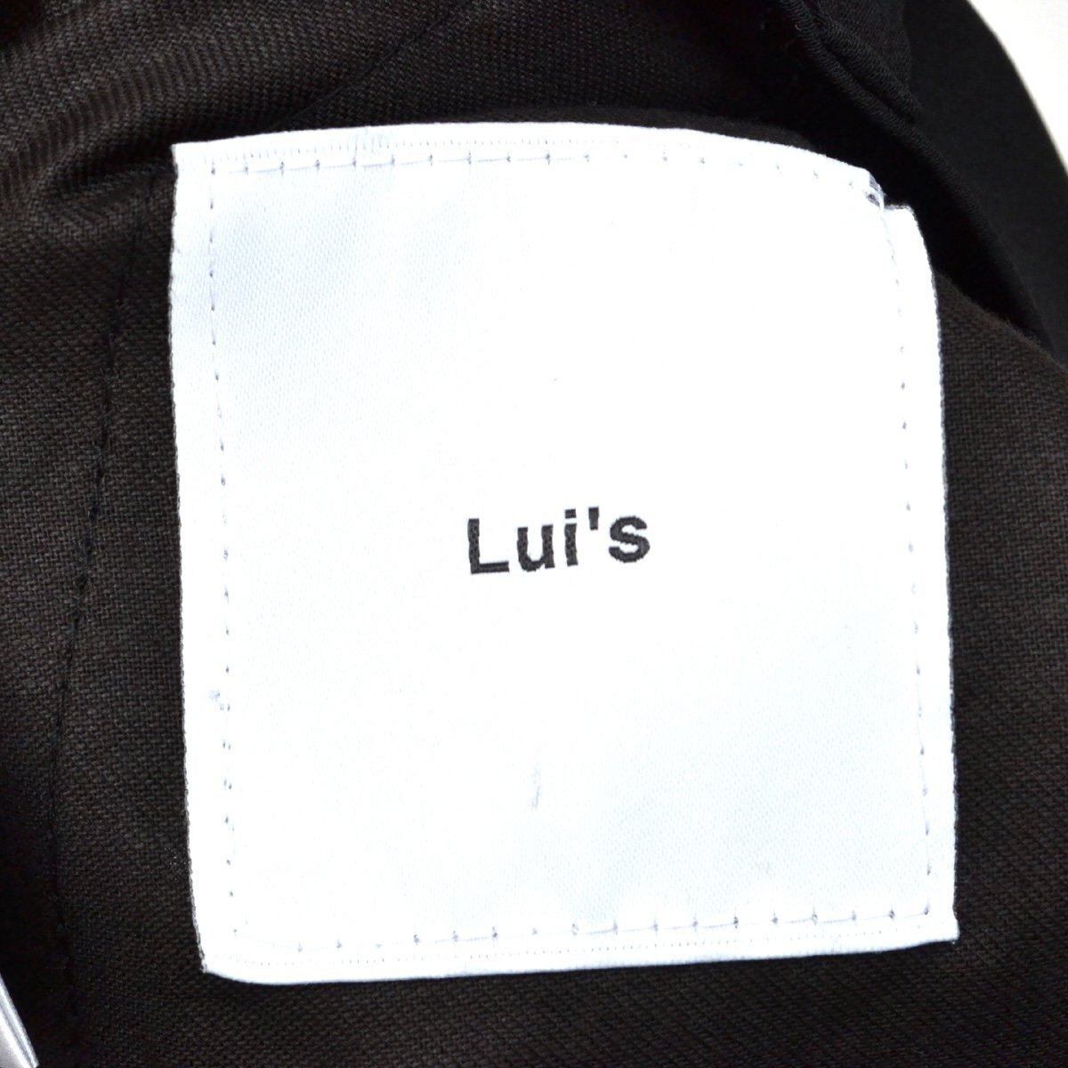 定価15400円 LUI'S ルイス ダブルフェイスサテンワイドテーパードパンツ 2020AW サイズS LUZ2092202A0004 ブラック メンズ M788813_画像6