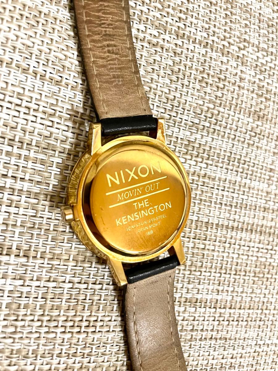 [限定特価品:ランクA-/稼働]NIXON ニクソン THE KENSINGTON/ゴールド/ホワイト/腕時計