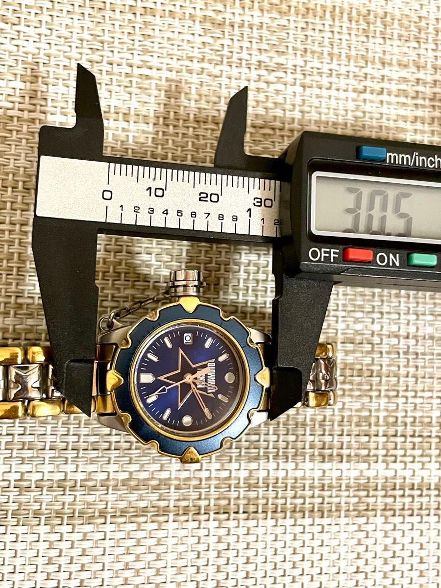 [限定特価品:ランクA/稼働]KANSAI YAMAMOTO/カンサイヤマモト ダイバーズモデル/ターコイズブルー/デイト/腕時計