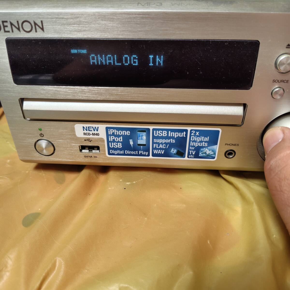 DENON　CDレシーバー　RCD-M40　 通電確認◯ デノン　美品_画像3