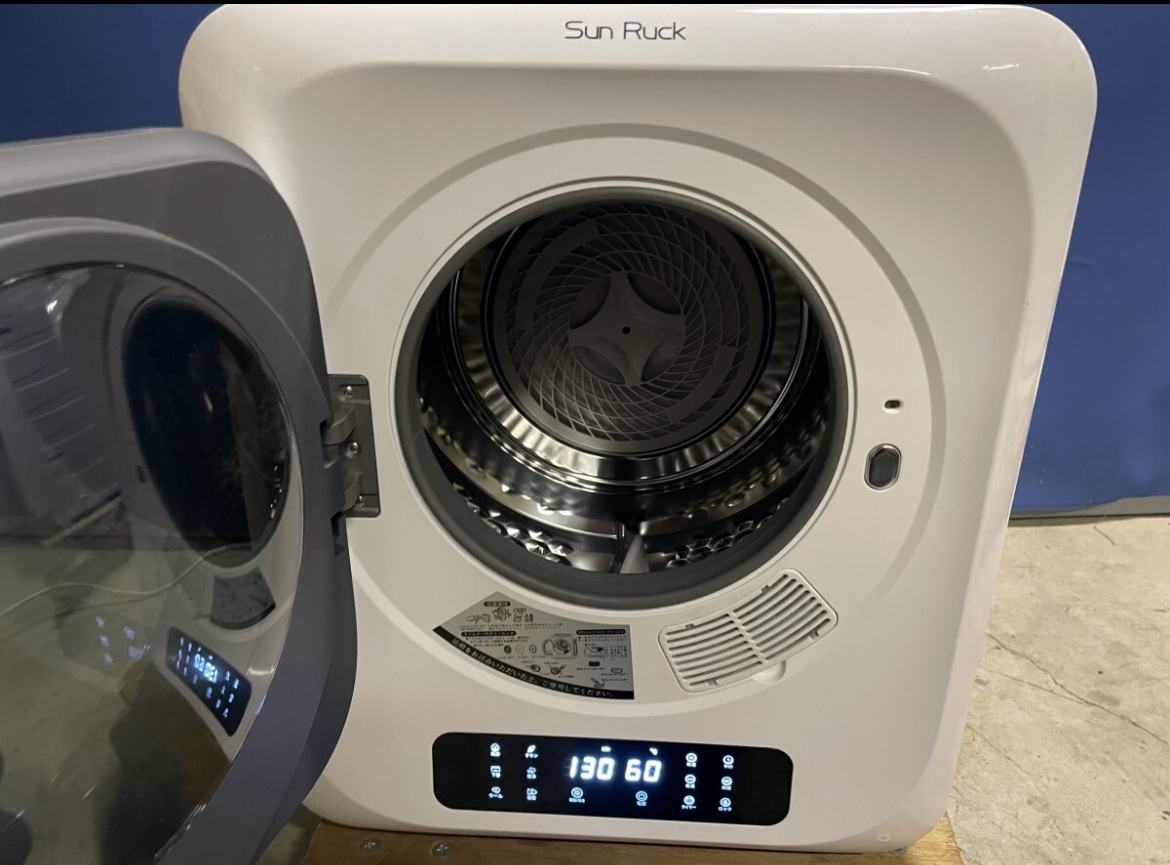 動作確認済み SunRuck サンルック SR-ASMN205 小型 衣類 乾燥機 3kg 2013年製 省エネ UV除菌 静音設計_画像5