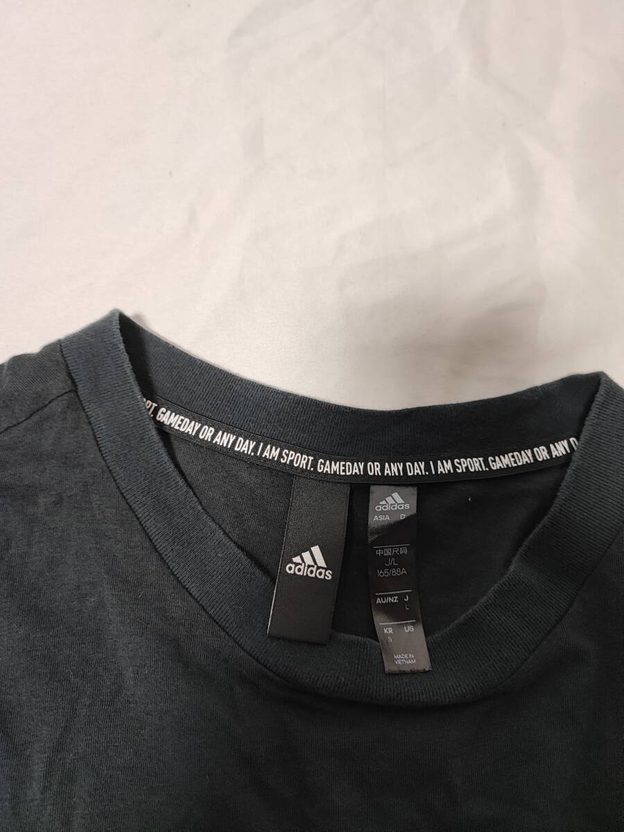 adidas 半袖 Tシャツ トップス 黒 ストレッチ メンズ S