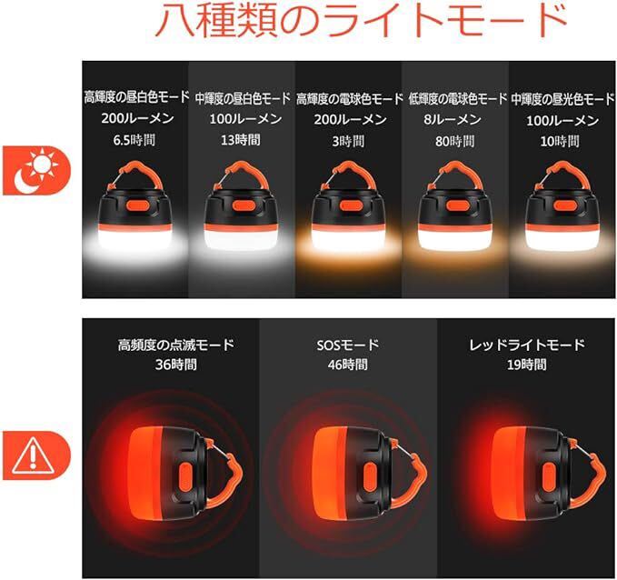  LEDランタン 充電式 キャンプ ランタン アウトドア ライト 5200mA