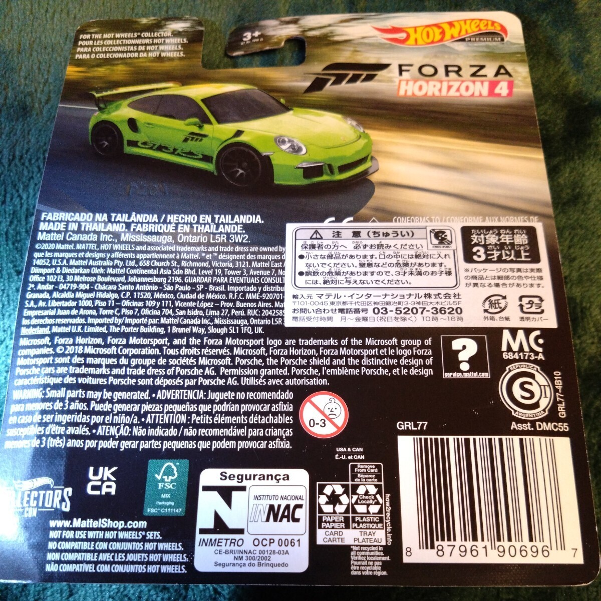 ホットウィール Hot Wheels FORZA HORIZON 4 PORSCHE 911 GT3 RS_画像2