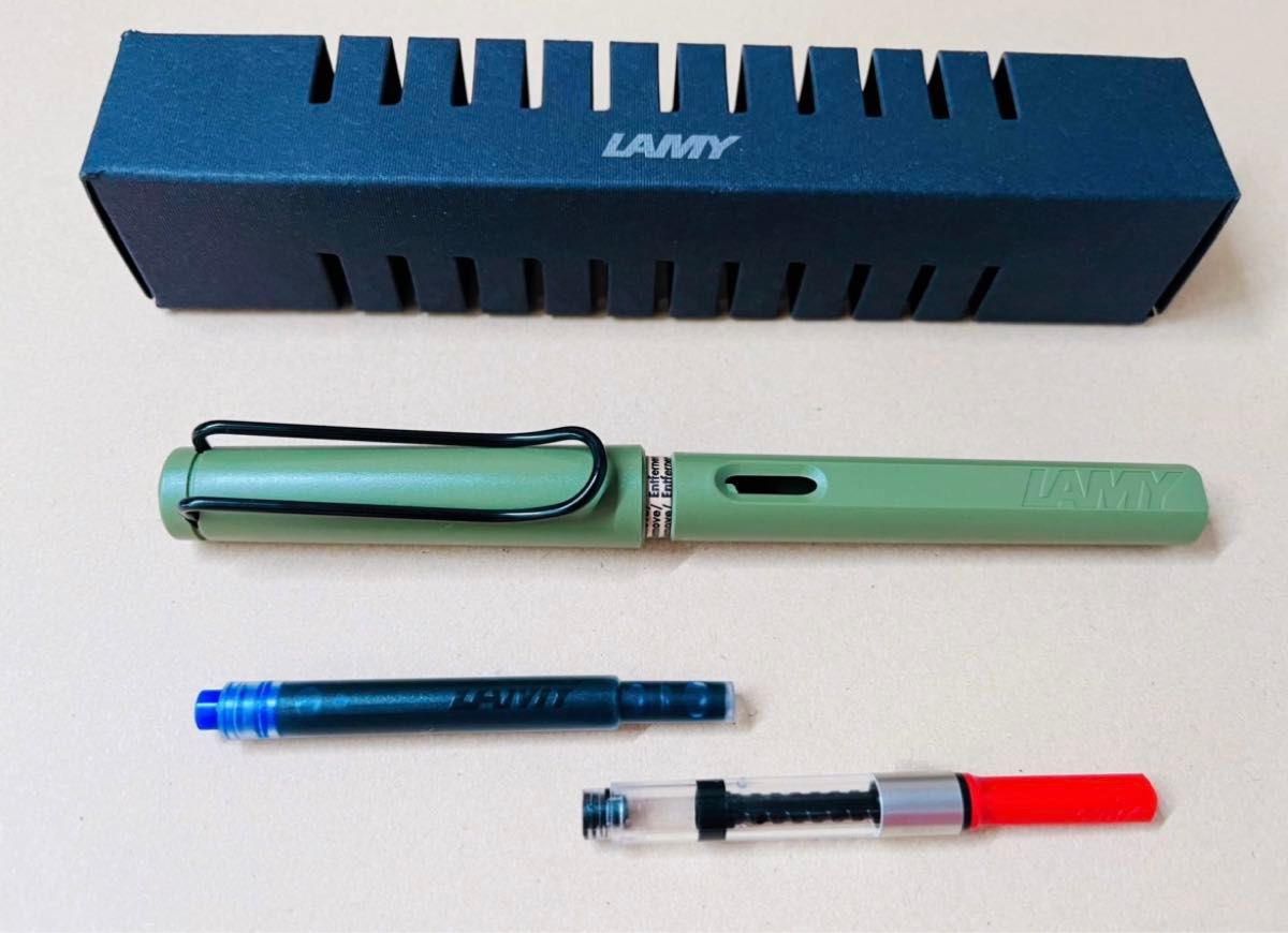 1本約1666円3本セット！Lamy万年筆ラミーEF細字インクコンバーター付き LAMY ラミー サファリ 万年筆