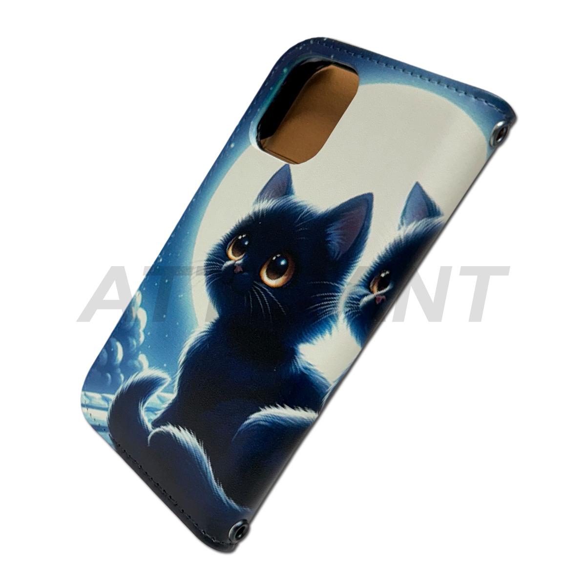 iPhone 11 Pro 手帳型 ケース 黒猫 くろねこ 1オシャレ かわいい カッコイイ_画像6