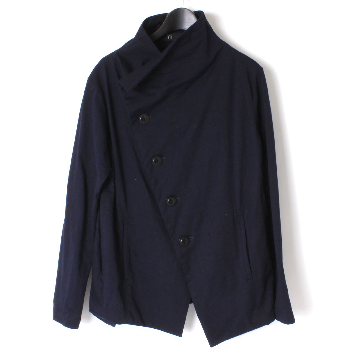 Y's アシンメトリージャケット size2 NAVY YK-T16-062 ワイズ ヨウジヤマモト_画像2