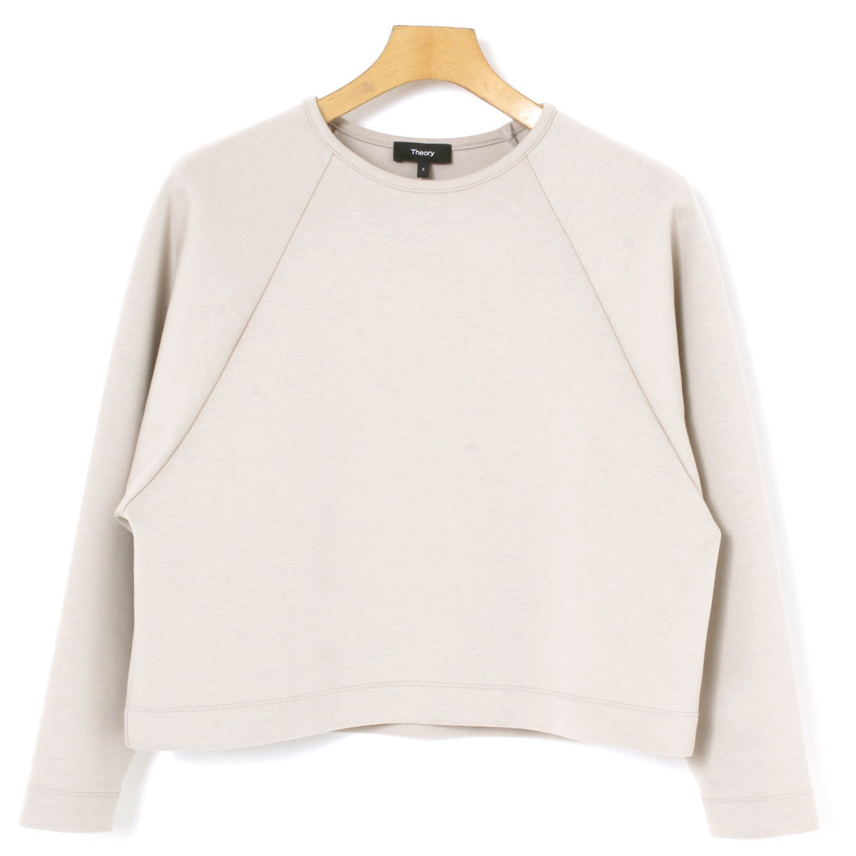 22ss Theory Double Jersey LS Raglan Top sizeS 定価19,800円 ベージュ 01-2101021 セオリー ロングスリーブ ジャージー ラグランスリーブ_画像3