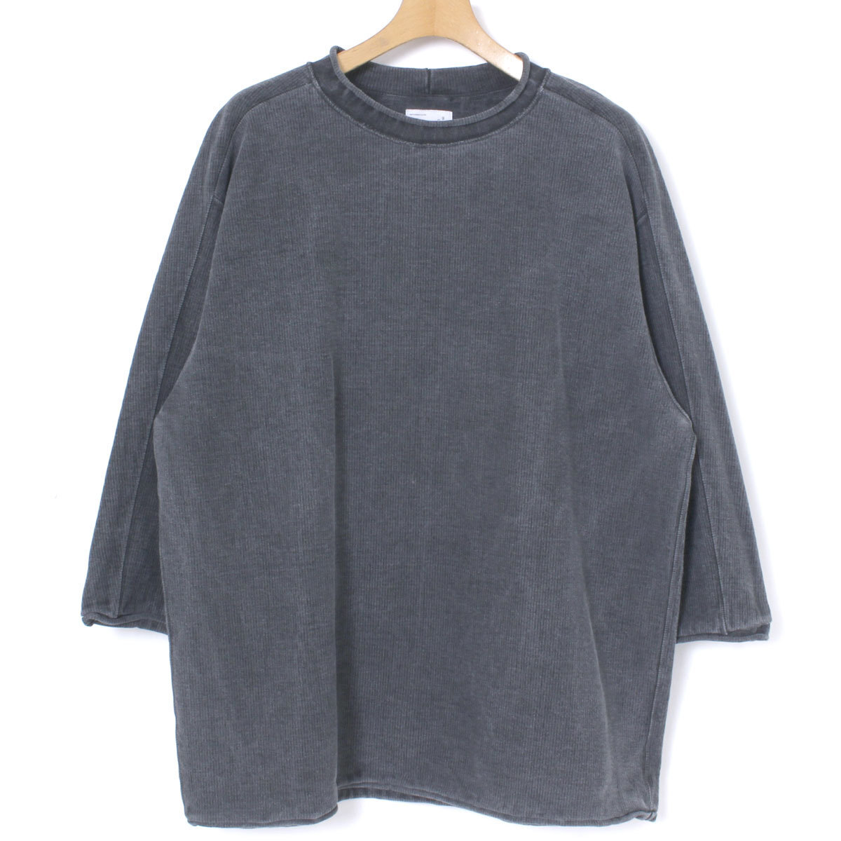 21ss scair CUT OFF CREW NECK SHIRT カットオフクルーネックシャツ 定価18,700円 size3 2101SC-C002 スケアー_画像1