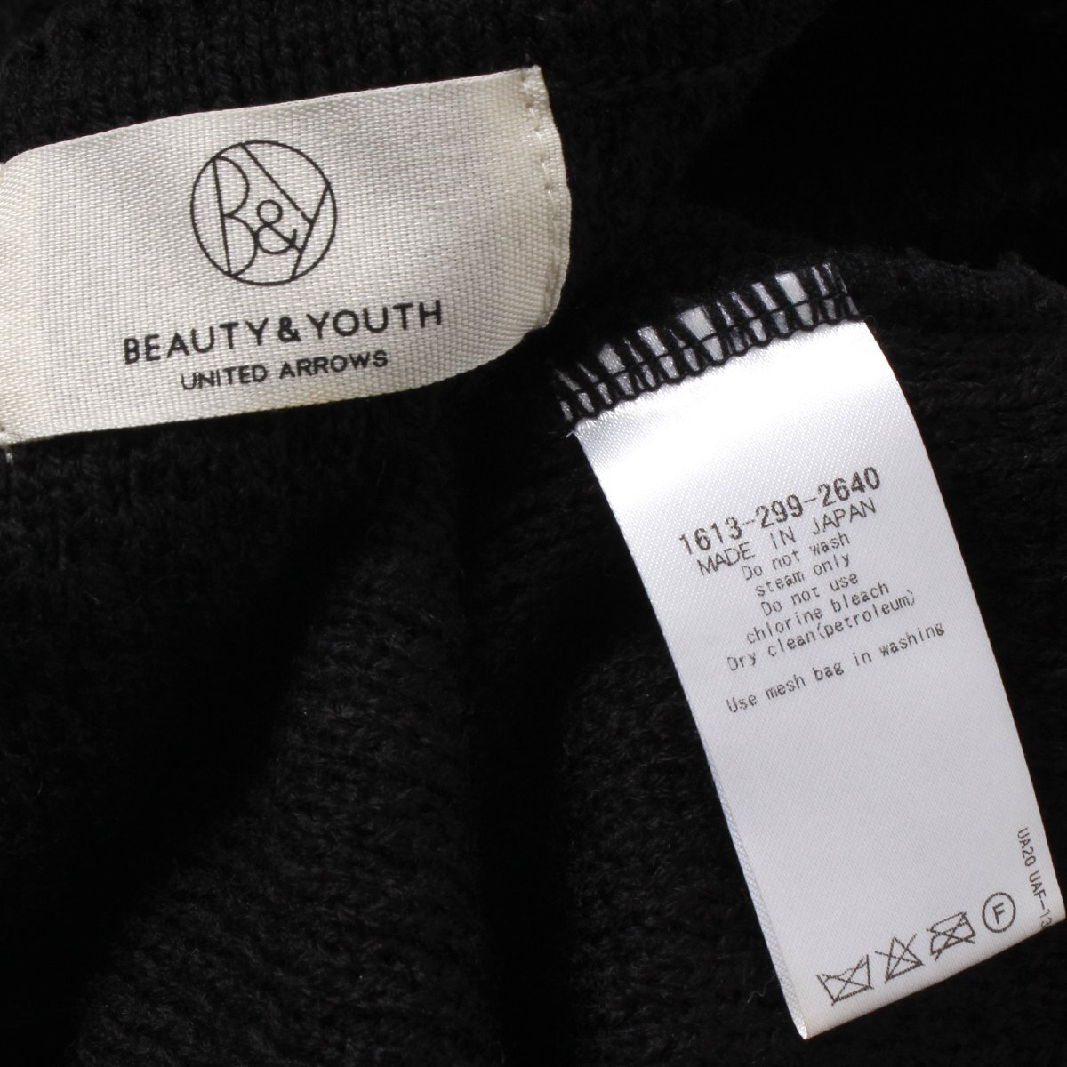 BEAUTY&YOUTH ニット フリーサイズ ブラック 1613-299-2640 ビューティー&ユース_画像6