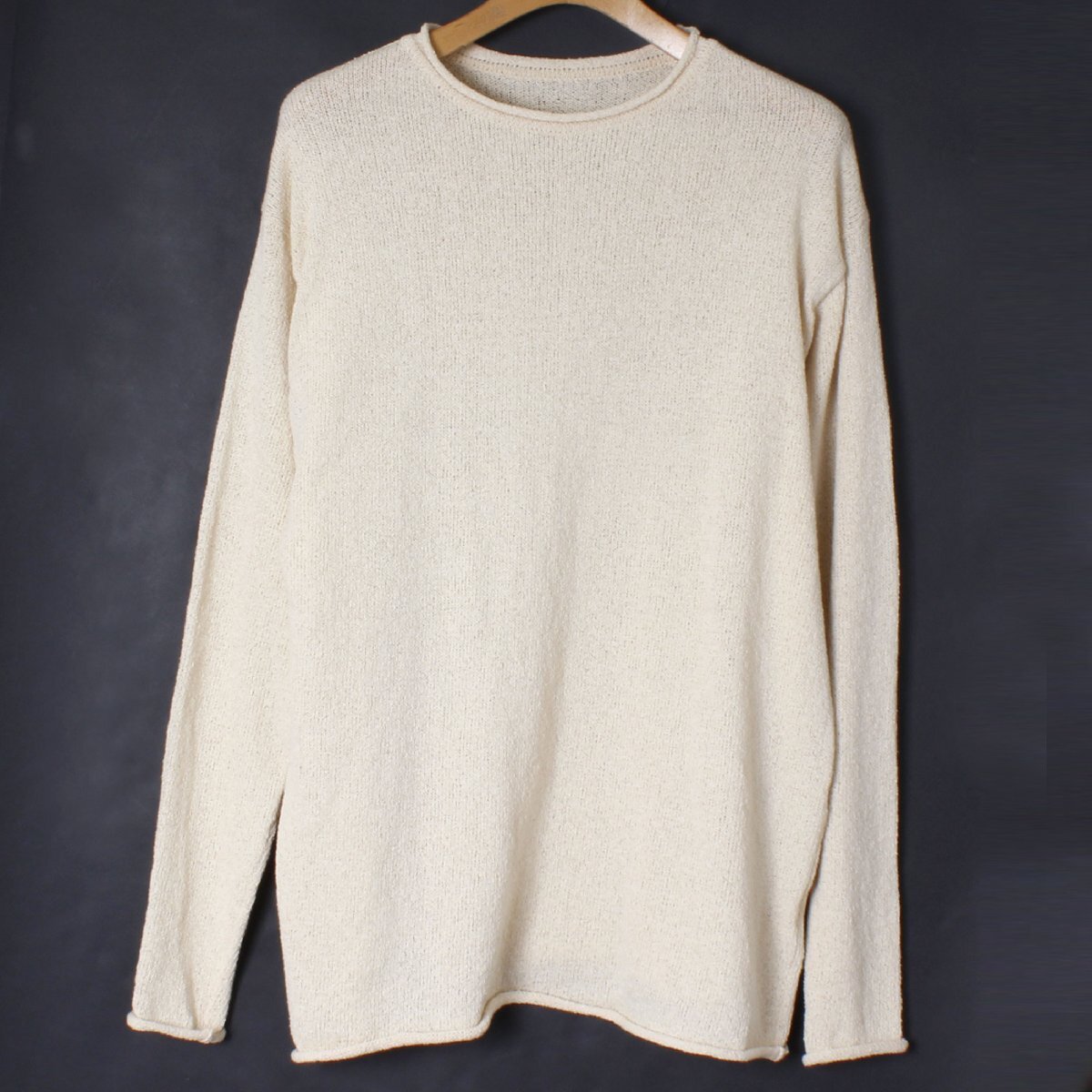 POSTELEGANT COTTON BOUCLE PULL OVER KNIT 定価41,800円 size36(S) IVORY KN22S0001 ポステレガント コットンブークレプルオーバーニット_画像2