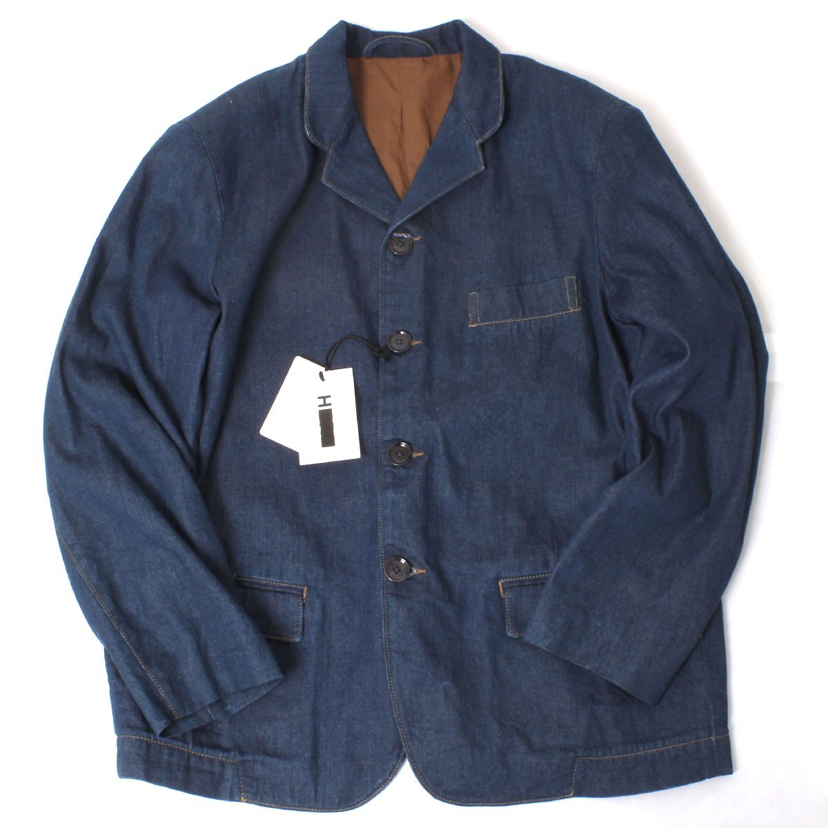 【タグ付・新品・定価119,900円】 LEMAIRE DENIM BOXY SB JACKET デニムジャケット size36 JEAN BLUE W211JA234LD061 ルメール_画像1