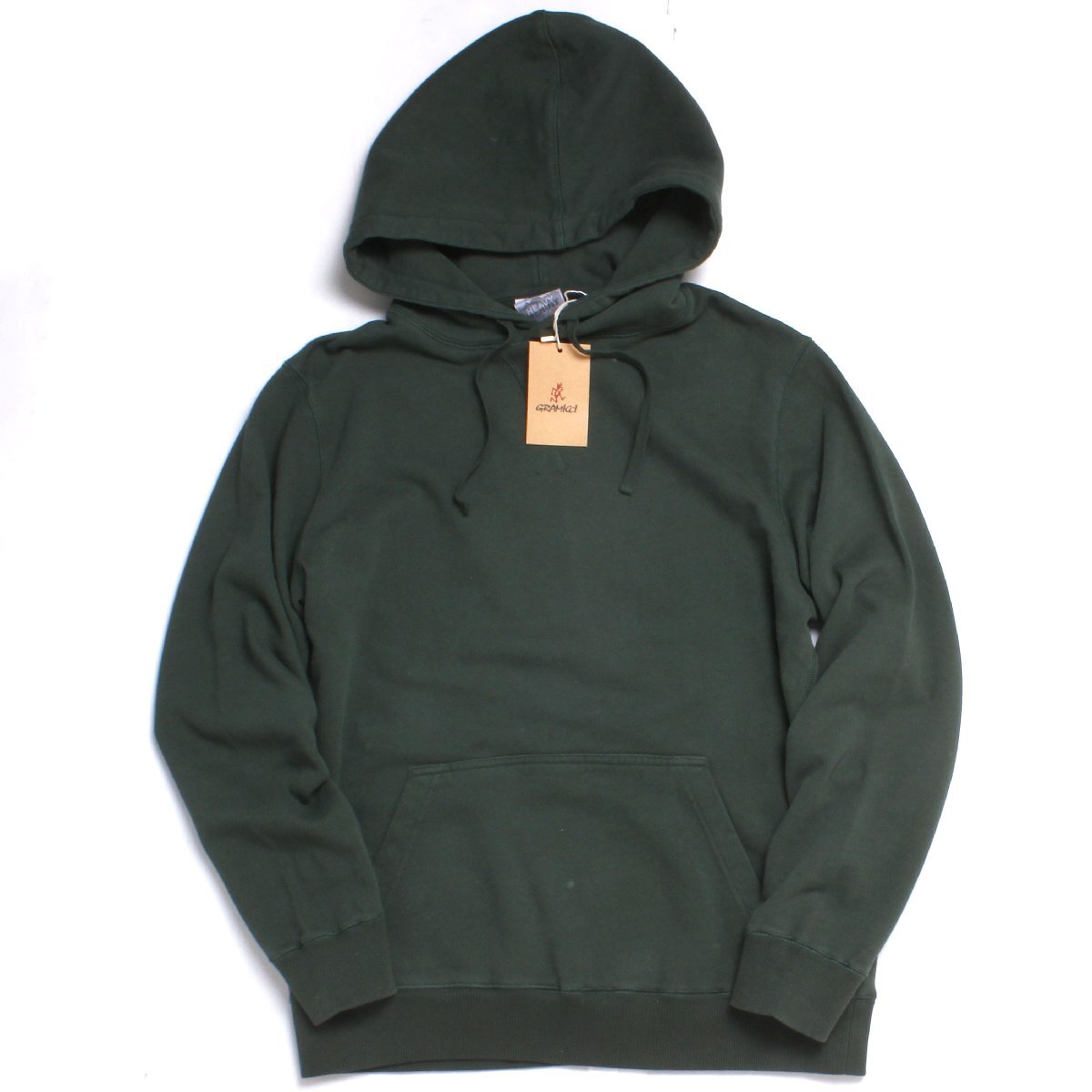 23AW【タグ付き・新品】GRAMICCI CLASSIC HOODED SWEATSHIRT 定価14,300円 S FOREST GREEN G3FU-J048 グラミチ パーカー ユニセックス_画像1