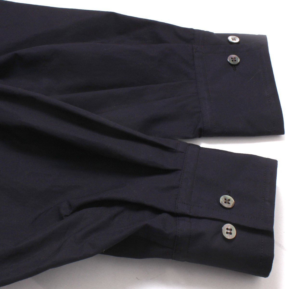 23ss【タグ付き・新品・定価47,300円】FACETASM ZIPPED PLAIN SHIRT size4 BLACK×NAVY ABH-SH-M01 ファセッタズム ジップ 長袖 シャツ_画像7