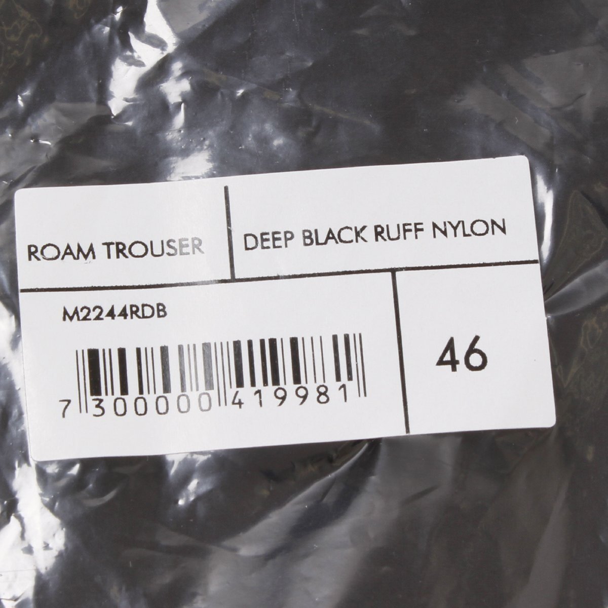 24ss【タグ付き・新品】OUR LEGACY ROAM TROUSER Deep Black Ruff Nylon 定価75,900円 size46 M2244RDB アワーレガシー ナイロン パンツ_画像8