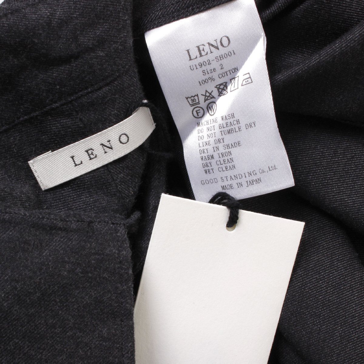 【新品・未使用】LENO LOOSE FIT SHIRT size2 GRAY U1902-SH001 リノ ルーズ フィット シャツ_画像6