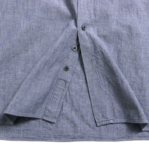 INDIVIDUALIZED SHIRTS レディース オーバーサイズロングシャツ wide silhouette shirts ブルー インディビジュアライズドシャツ_画像5